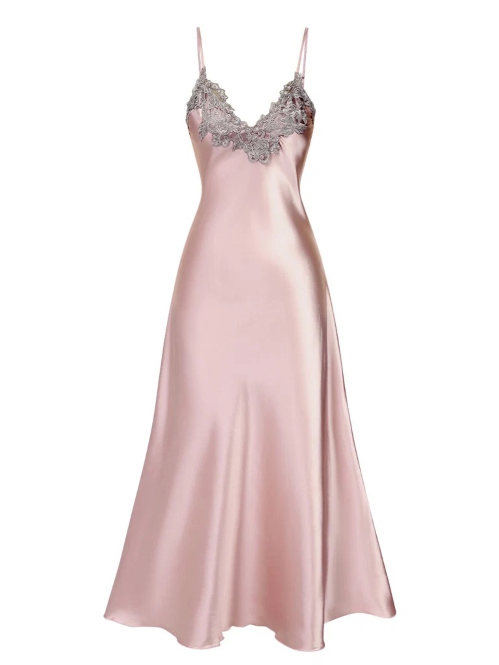 NWOT Retro Stage Vintage-Inspired 1930s Pink Faux Satin Nightgown - Size Large
